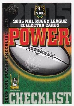 2005 Select Power #1 Checklist 1 Front